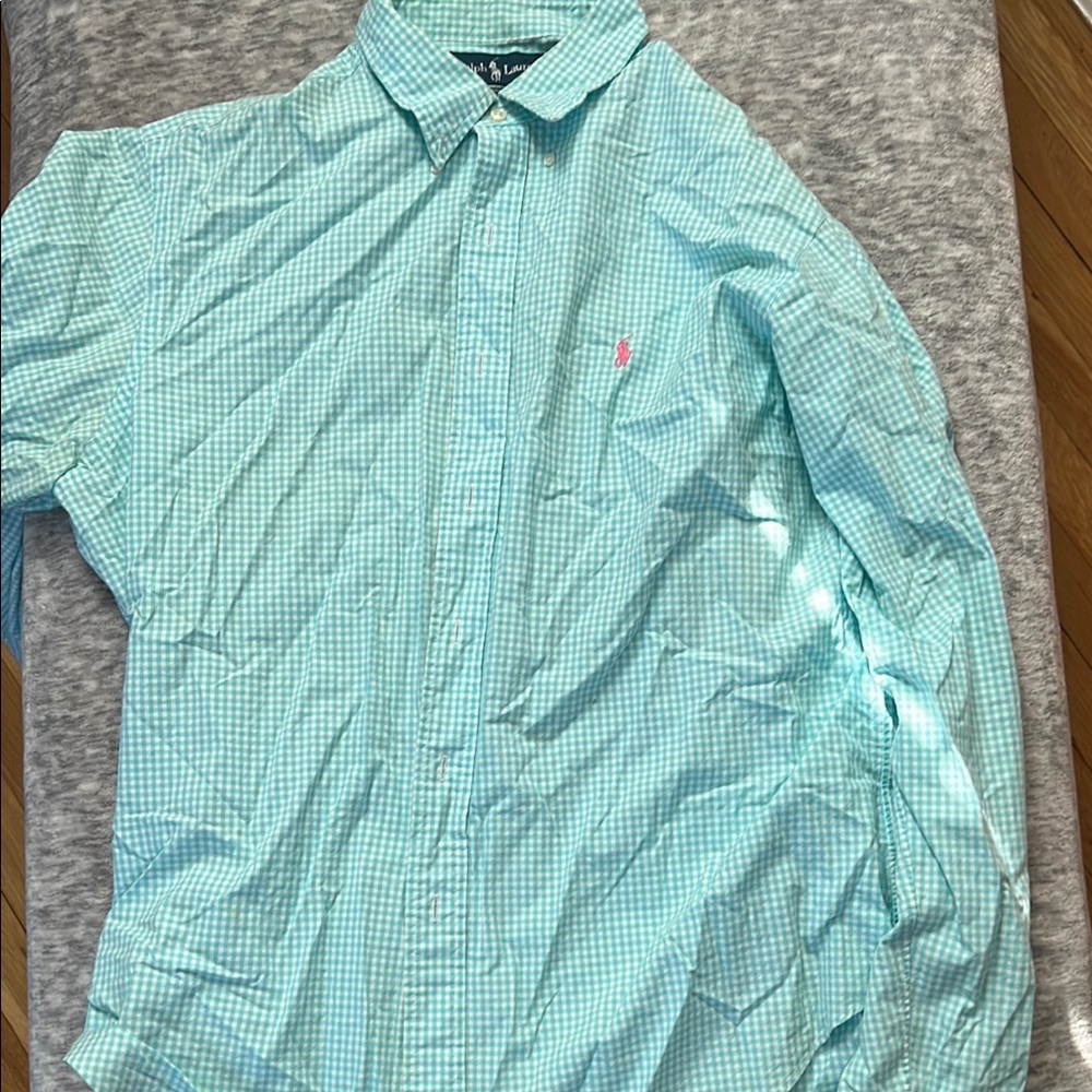 Ralph Lauren Blue Casual Button Down Shirt Relaxed Fit